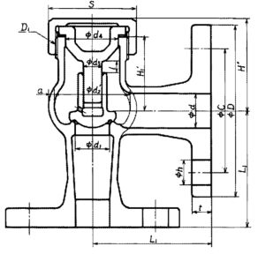 Drawing of JIS F7418 Bronze Angle Lift Check 16K.png Drawing of JIS F7418 Bronze Angle Lift Check 16K.png